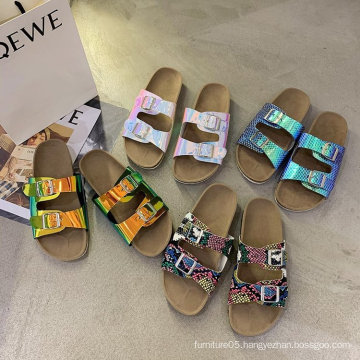 Fashion Birken Cork Shoes  Cork Slippers Summer Beach Open Toe Slides Slippers for Man and Woman